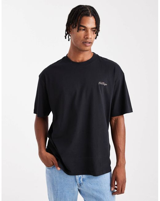 Only & Sons Black Relaxed Fit T-shirt With Diner Graphic Print for men