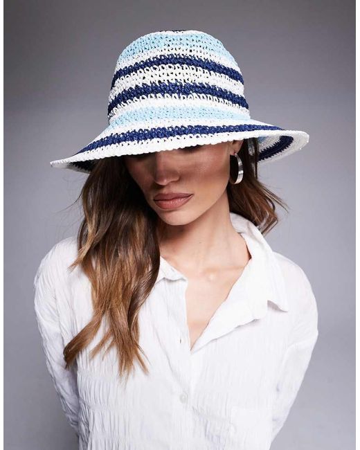 South Beach Blue Crochet Bucket Hat