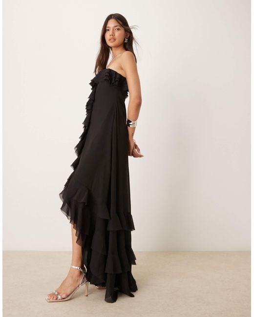 Women's Bardot Neck Off Shoulder Wrap Side Slit Dress | Maxi