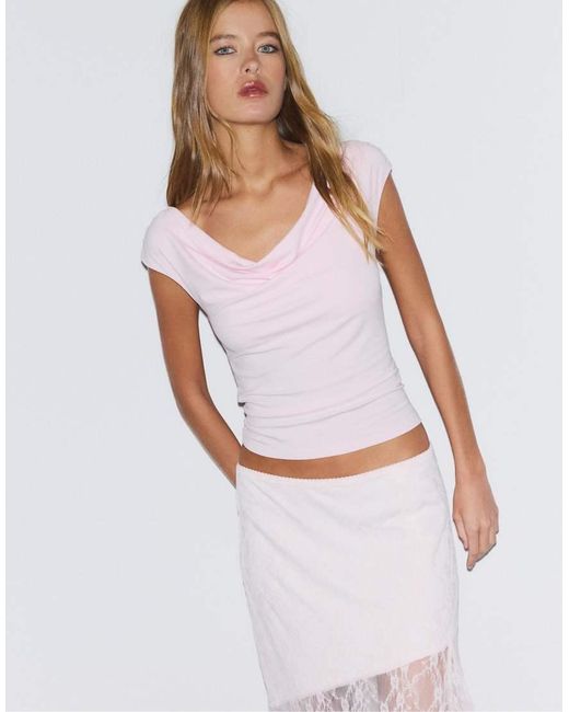 Stradivarius White Multi-position Sleeveless Top