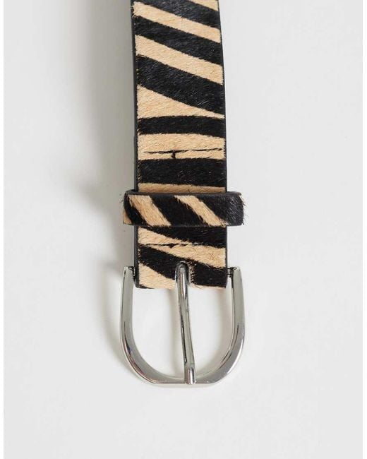 Mango Gray Teen Pony Hair Belt