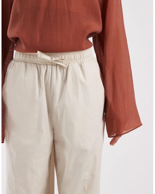 Threadbare Multicolor Poplin Pull On Pants With Panel Detail