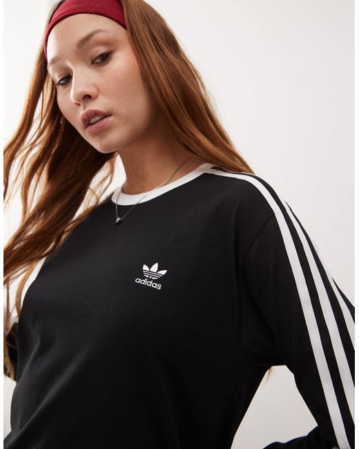 Adidas Originals Black – adicolor – langärmliges oberteil