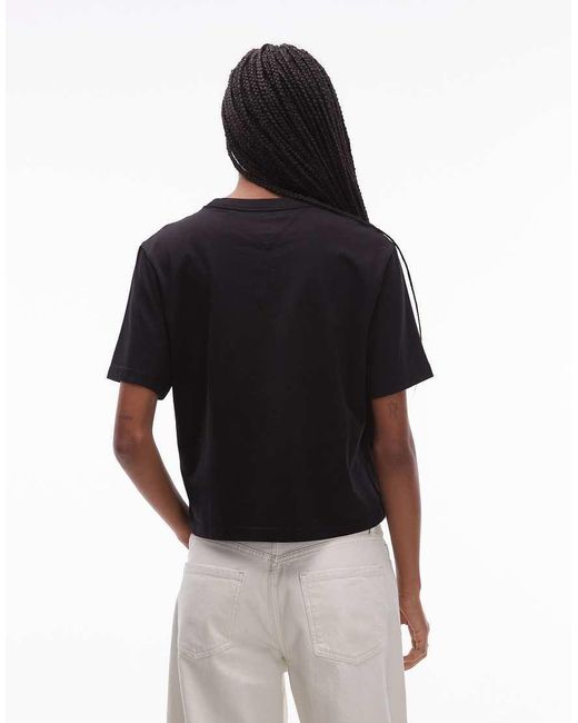Tommy Hilfiger Black Central Badge Boxy T-shirt