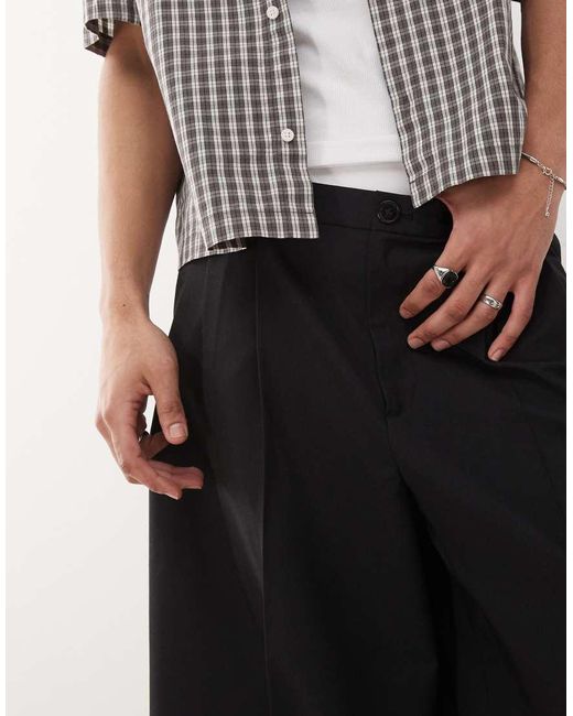 Jorts Sartoriali Oversize Neri di Weekday in Gray da Uomo