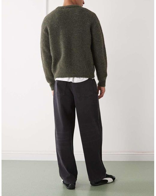 Reclaimed Vintage Black Relaxed Straight Leg Denim Jeans for men