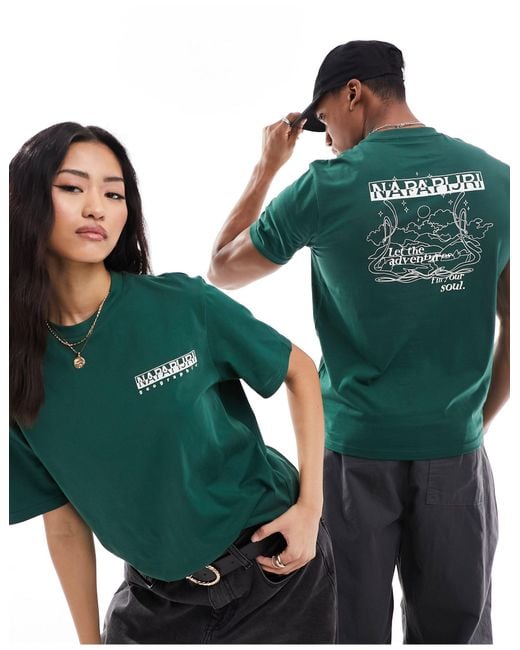 Makani - t-shirt - foncé Napapijri en coloris Green