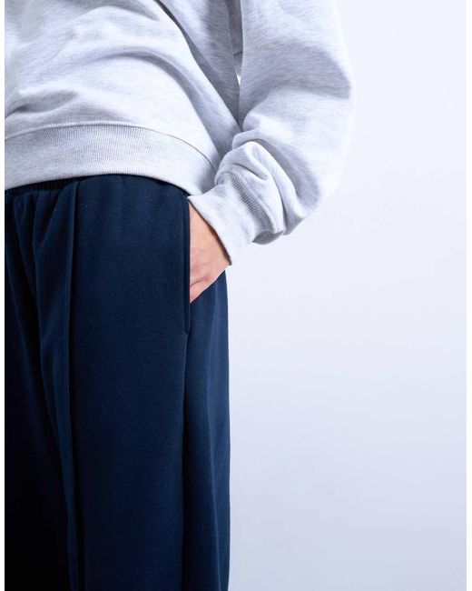 TOPSHOP Joggingbroek Met Boorden En Plooien in het Blue