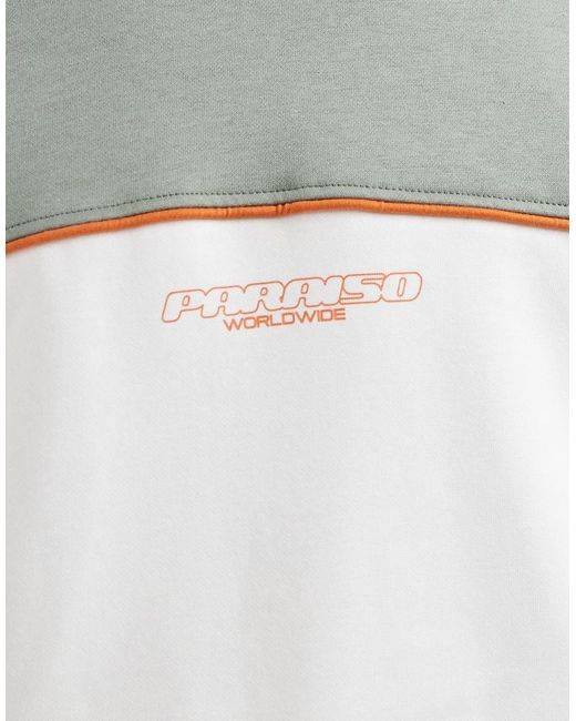 ASOS Gray Relaxed Fit Printed Hoodie With Cut And Sew Panels for men