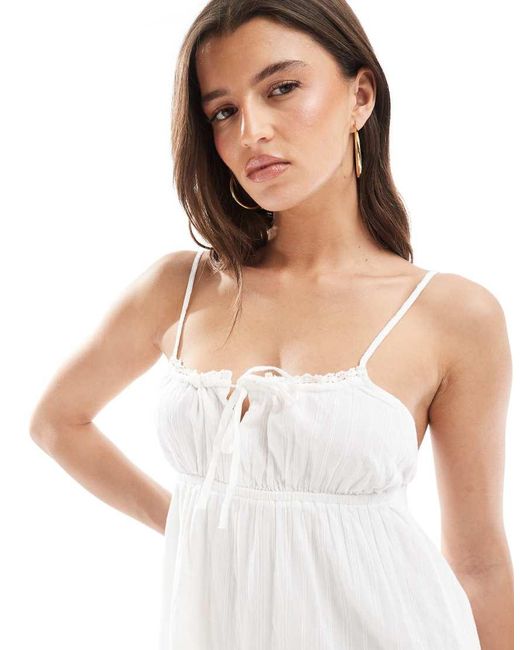 Cotton On White Serena Mini Sundress
