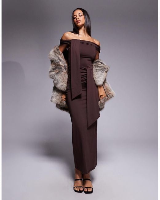strapless open back dress Off-Shoulder Ribbed Knit Mini Dress | Long Sleeve Bodycon Sweater Dress main image 1
