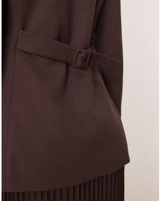Pretty Lavish Brown Cinched Blazer Co-ord