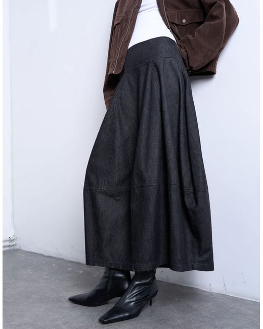 TOPSHOP White – denim-maxirock