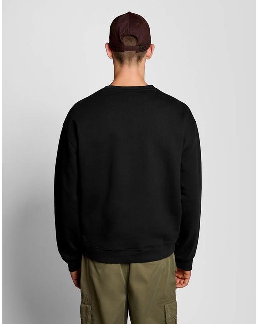 Lyle & Scott Black Heavyweight Script Sweatshirt for men