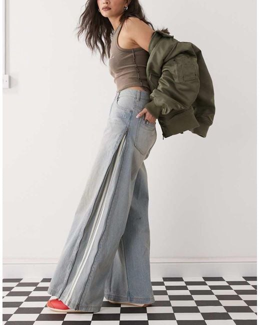 adidas Originals Adilenium Season 3 Side Zip Jeans in Grey