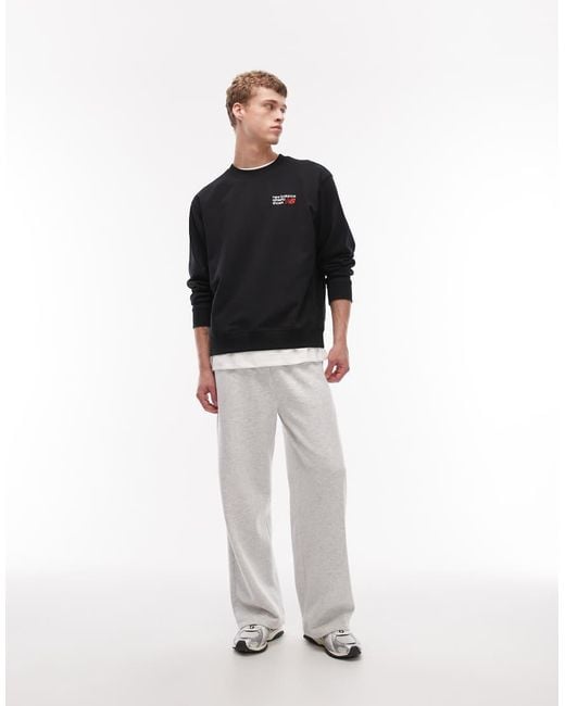 New Balance Black Athletics Premium Logo Sweatshirt for men