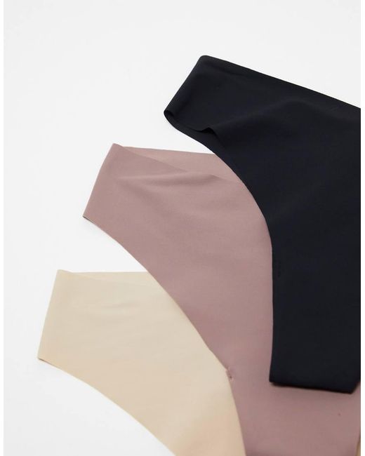 Pack De 3 Tangas De Varios Colores Invisibles De Pernera Alta De Lindex de color White