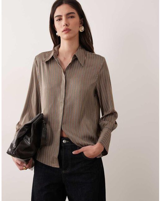 Mango Brown Classic Shirt