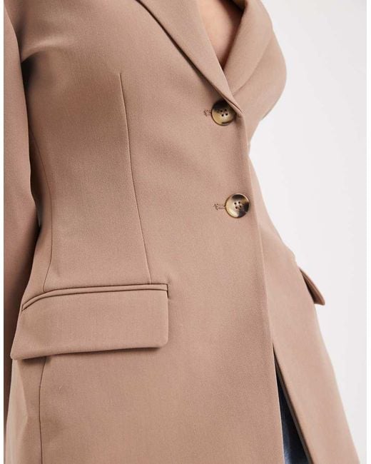 ASOS Blue Cinch Waist Blazer