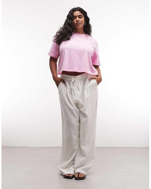 Collusion Pink Plus Boxy Short Sleeve T-shirt