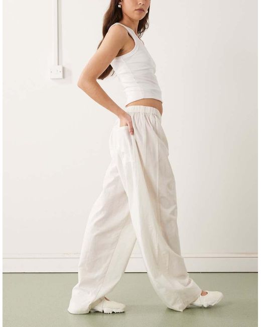 Collusion Natural Xl Balloon Pant With Linen