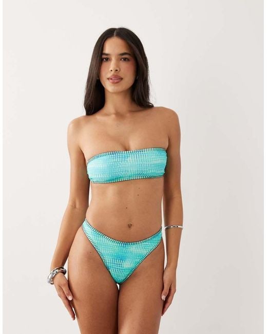 Kulani Kinis Green Summer Seas High Leg Bikini Bottom