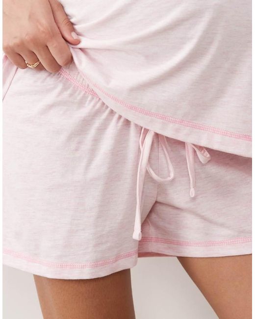 ASOS Pink Asos Design Maternity Oversized Tee And Short Pyjama Set
