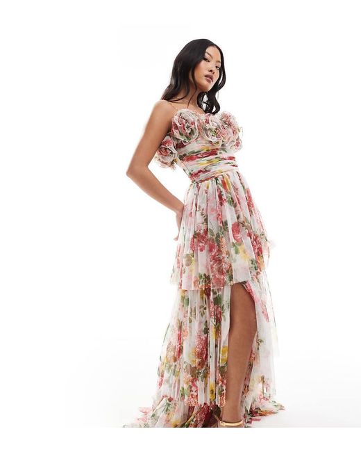 P & Rose Lovely Lace Full Size Tiered Dress