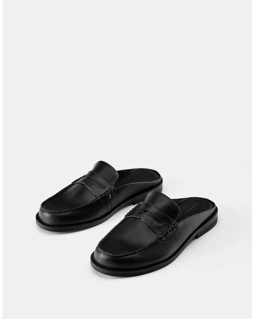 Pull&Bear White Slingback Mule Loafers for men