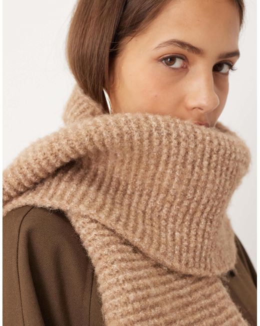Écharpe en maille ASOS en coloris Brown