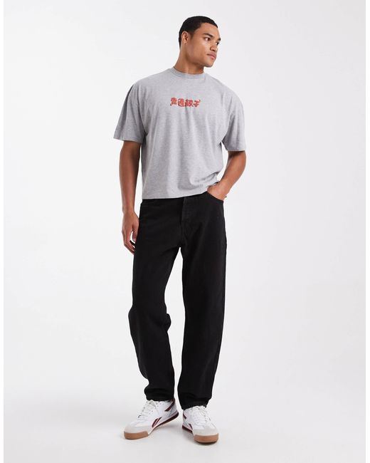 ASOS White Boxy Oversized With Dumplings Graphic for men