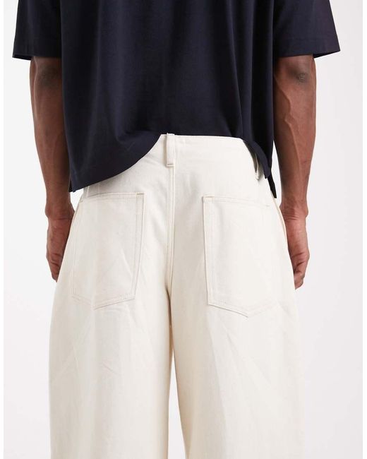 ASOS Blue Circular Design Collection Heavyweight Barrel Fit Jeans for men
