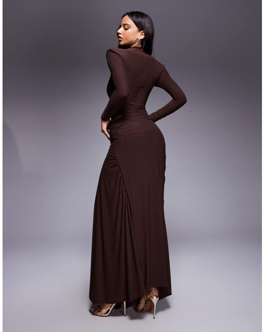 Wanderdoll Purple Triple Layered Mesh Metal Hardware Gathered Waist Detail Maxi Skirt Co-ord