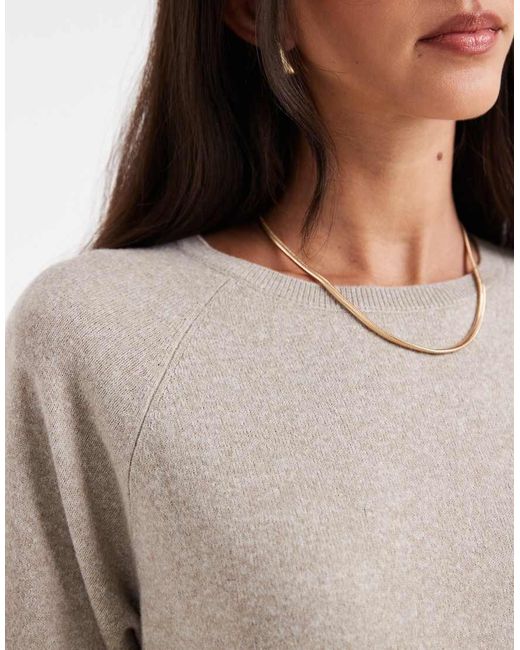 Pieces White Short Sleeve Knitted Jumper