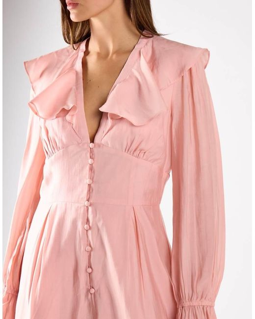 Glamorous Pink Loose Long-Sleeve-Playsuit