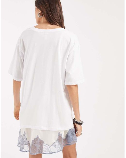 ONLY White Tomato Graphic Print Oversized T-shirt