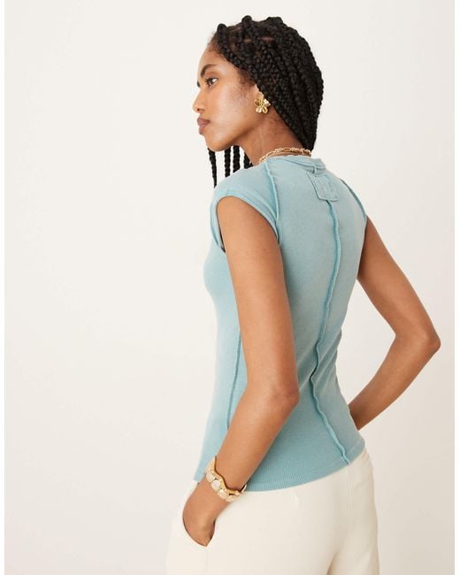 Free People Blue – ever had – knapp geschnittenes t-shirt