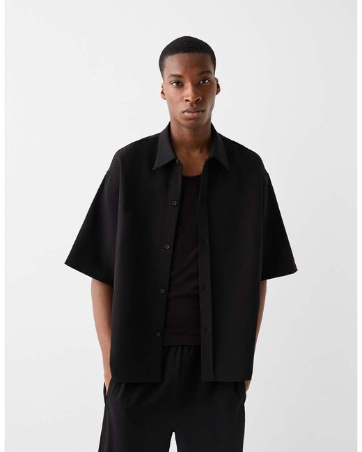 Bershka Black Premium Shirt for men