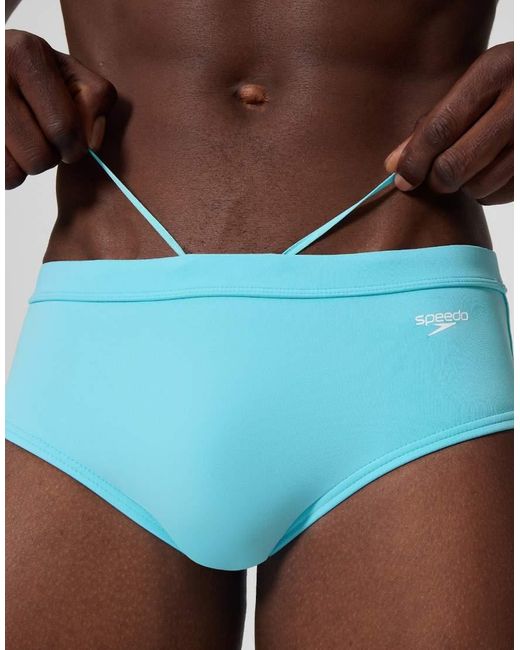 Speedo Blue Solid 'The 3" Swim Brief for men
