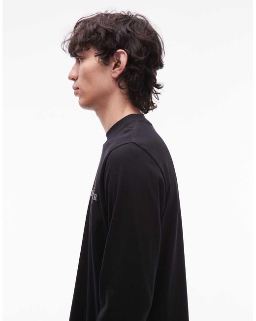 Tommy Hilfiger Black Chest Racing Logo Long Sleeve T-Shirt for men