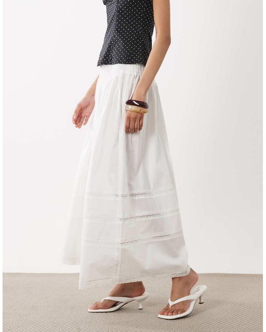 WeWoreWhat White Smocked Maxi Skirt