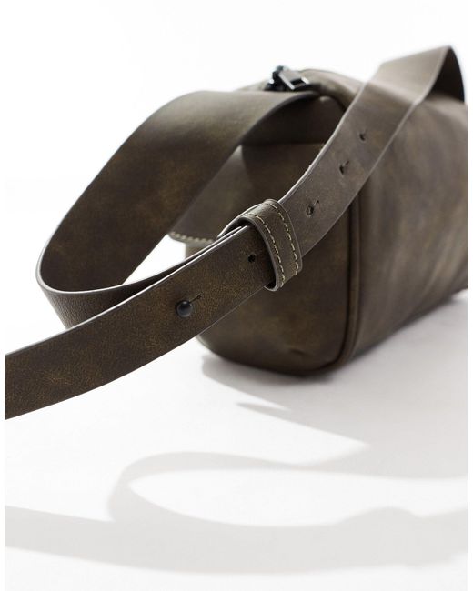 ASOS Natural Faux Leather Shoulder Bag for men
