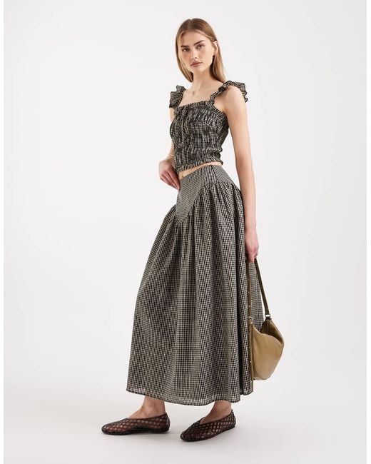 Daisy Street White V Waist Midaxi Skirt