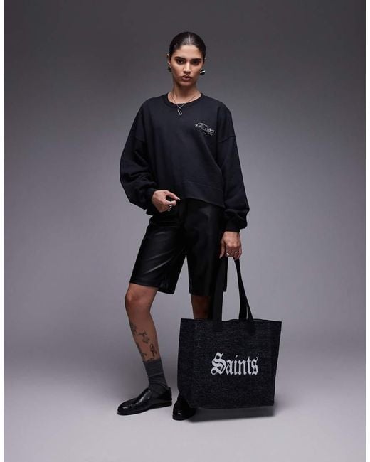 Sudadera Negra Lila Reel De -Negro AllSaints de color Blue