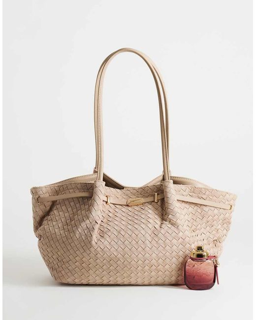 New Look Natural Slouch Weave Tote