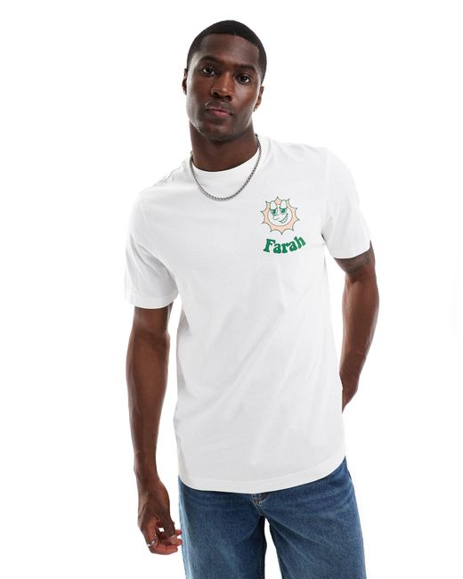 Summer - t-shirt imprimé au dos Farah pour homme en coloris White