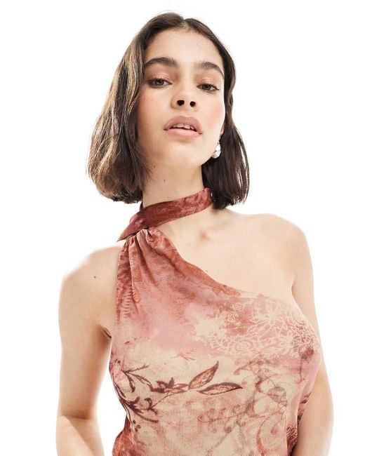 ASOS Multicolor Chiffon Chiffon Scarf Top