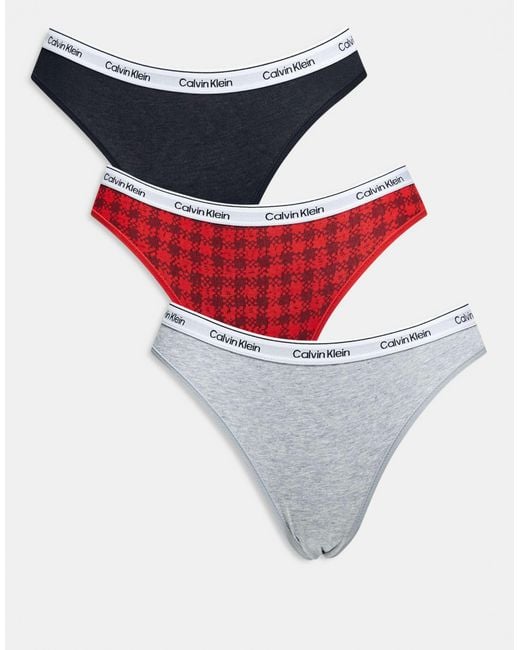 Calvin Klein Red – icon logo – 3er-pack bikinislips