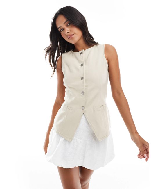 Gilet Threadbare en coloris White