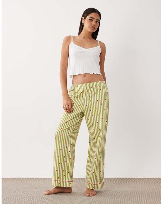 Wednesday's Girl Green Wednesdays Girl Cami Top And Trouser Pyjama Set